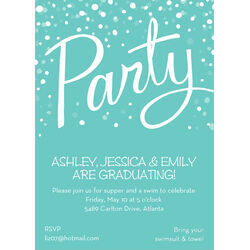 Turquoise Party Invitations