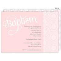 Lace Baptism Invitations