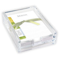 White Wine Memo Sheets with Acrylic Holder