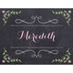 Pink Chalkboard Folded Note Cards Image 1 of 2