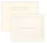 Plateau Embossed Foldover Note Cards