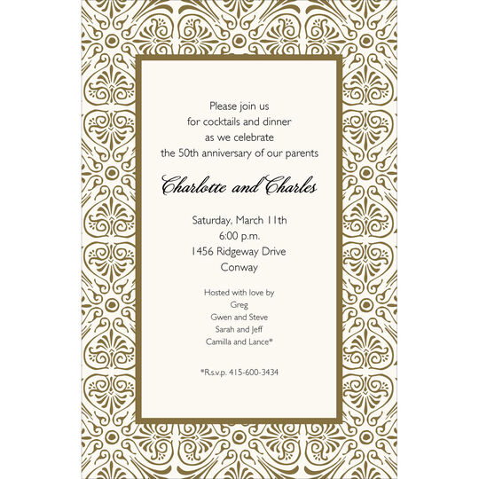 Cinder Gold Invitations