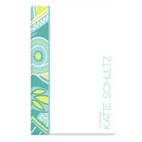 Teal Green Modern Leaves Notepads