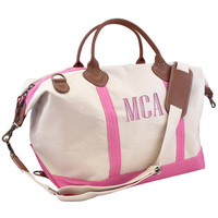 Personalized Light Pink Trimmed Weekender