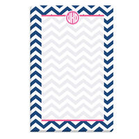 Navy Chevron Monogram Notepads