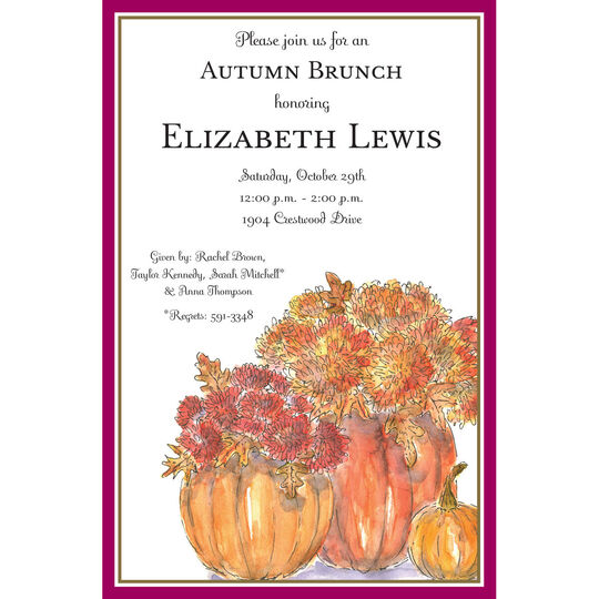 Autumn Flair Invitations