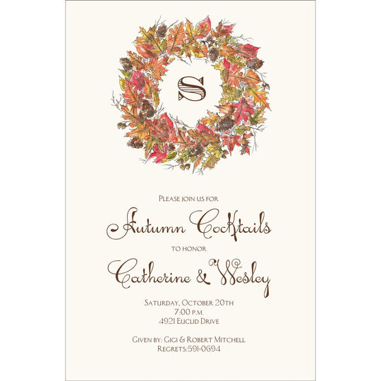 Rustic Wreath Invitations