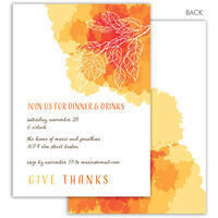 Thanksgiving Leaves Invitations