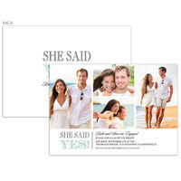 White Devoted Dreams Engagement Invitations