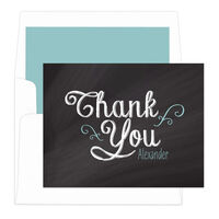 Blue Chalk Thank You Note Cards