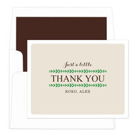 Tan Little Leaves Thank You Note Cards