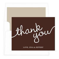 Chocolate Marker Thank You Note Cards