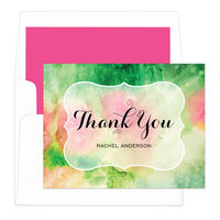 Floral Watercolor Foldover Note Cards