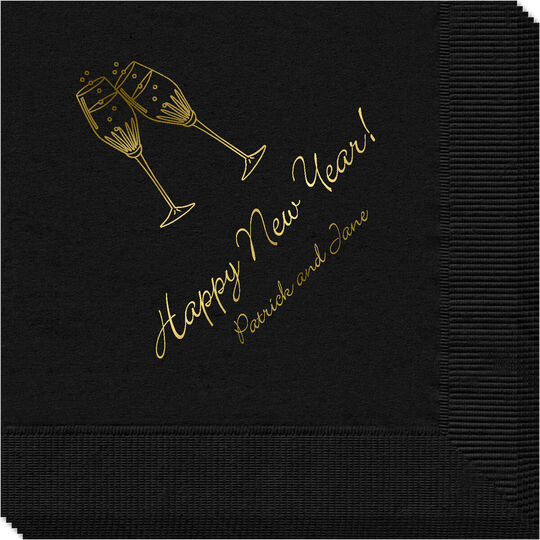 Champagne Crystal Toast Napkins