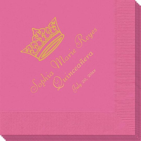 Delicate Princess Crown Napkins