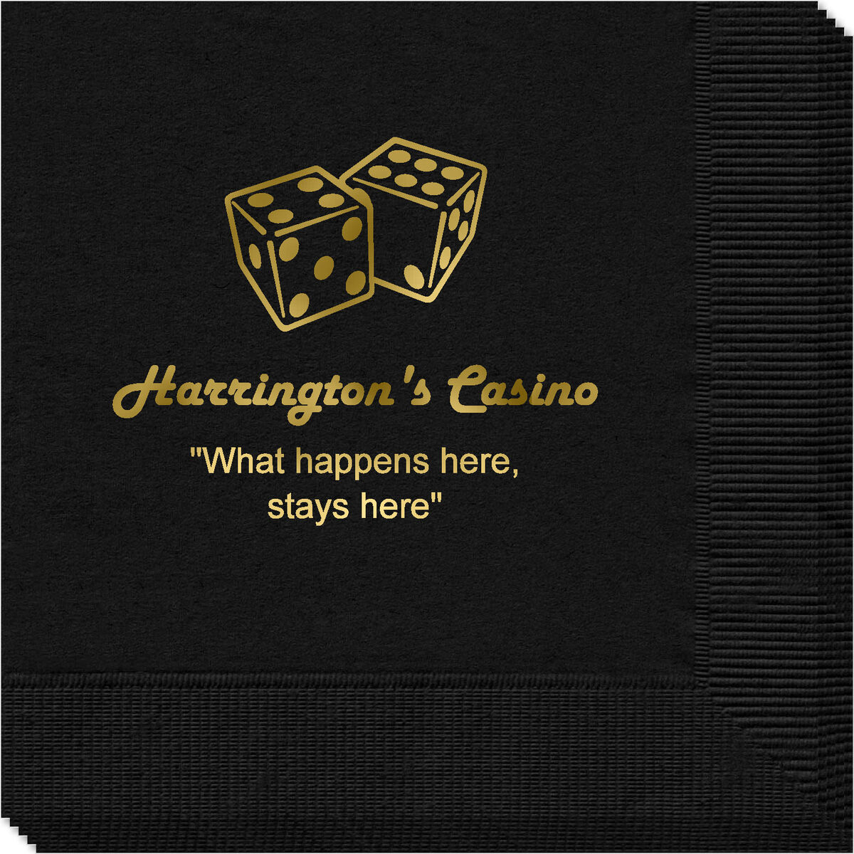 Personalized Roll the Dice Napkins