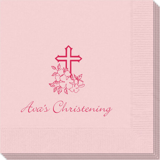 Floral Cross Napkins