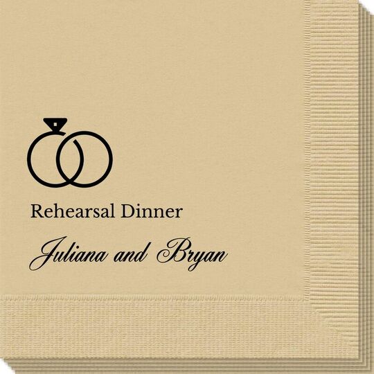 Modern Wedding Rings Napkins