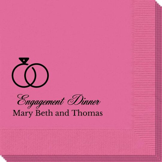 Modern Wedding Rings Napkins