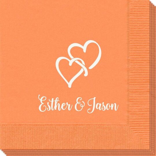 Interlocking Double Hearts Napkins