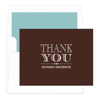 Chocolate Grand Thank You Note Cards