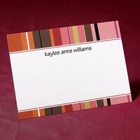 Colorful Striped Flat Note Cards