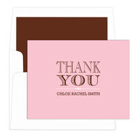 Light Pink Grand Thank You Note Cards