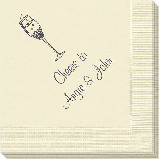 Bubbly Champagne Napkins