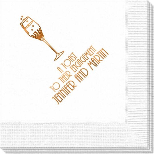 Bubbly Champagne Napkins