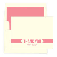 Melon Thank You Banner Note Cards