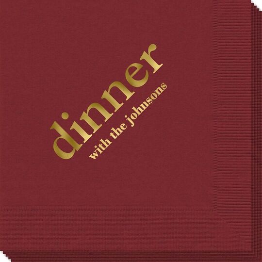 Big Word Dinner Napkins