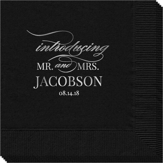 Personalized Introducing Mr and Mrs Napkins
