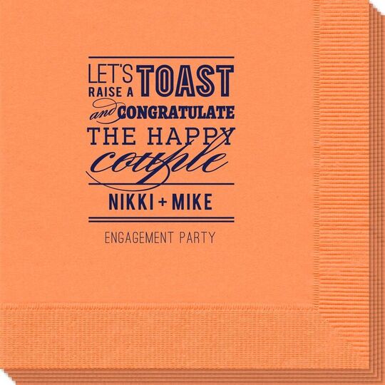 Let's Raise a Toast Napkins