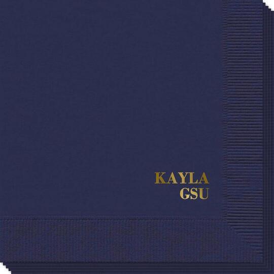 Name and College Initials Napkins