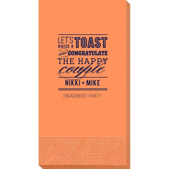 Let's Raise a Toast Guest Towels