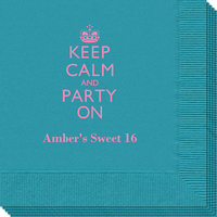 Keep Calm and Party On Napkins
