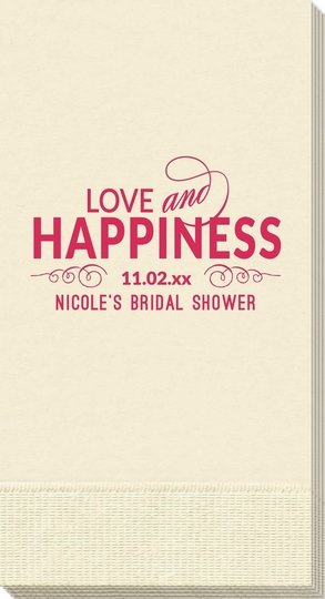 Love and Happiness Scroll Guest Towels