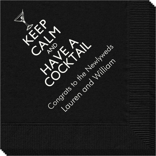 Keep Calm and Have a Cocktail Napkins
