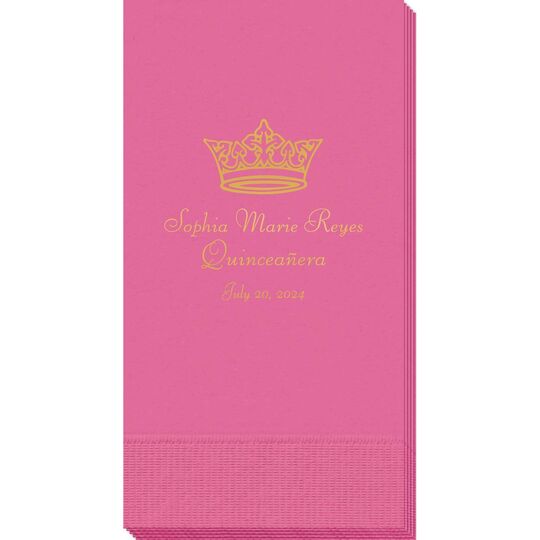 Delicate Princess Crown Guest Towels