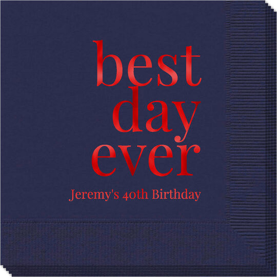 Best Day Ever Big Word Napkins