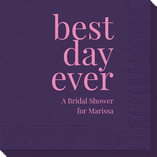 Best Day Ever Big Word Napkins