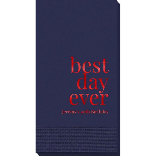Best Day Ever Big Word Guest Towels