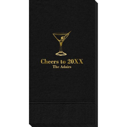 Martini Party Guest Towels