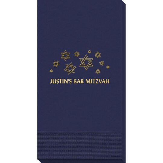 Modern Jewish Star Galaxy Guest Towels