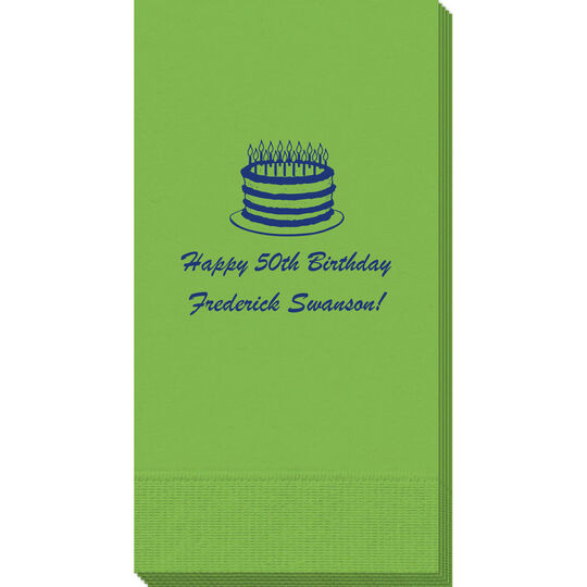 Sophisticated Birthday Cake Guest Towels