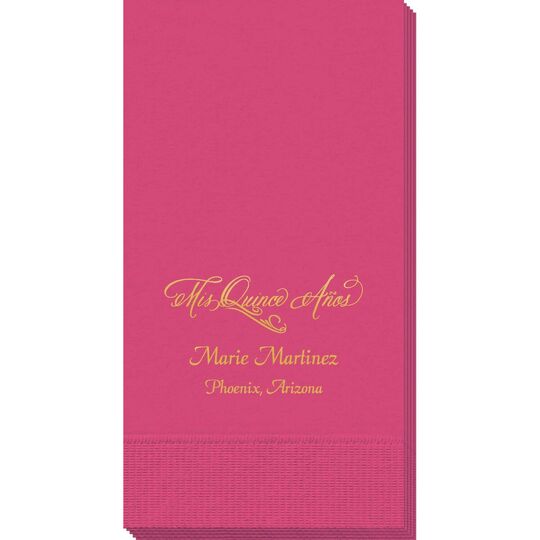 Elegant Mis Quince Años Guest Towels