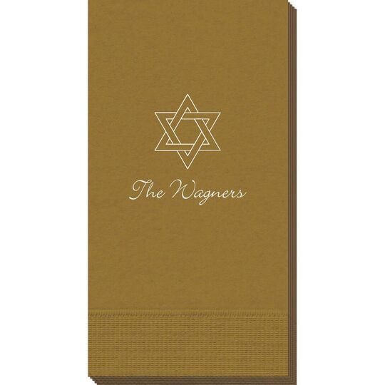 Interlocking Star of David Guest Towels