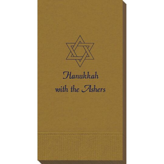 Interlocking Star of David Guest Towels