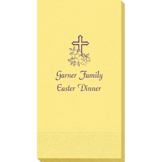 Floral Cross Guest Towels