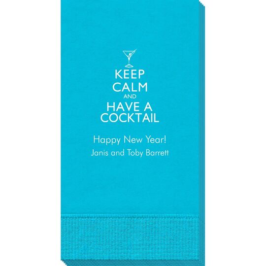 Keep Calm and Have a Cocktail Guest Towels
